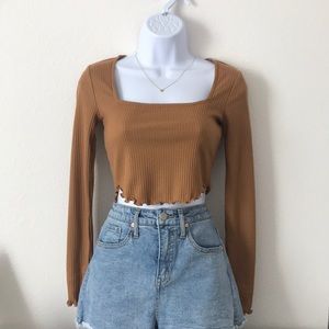 Ribbed Knit Crop Top